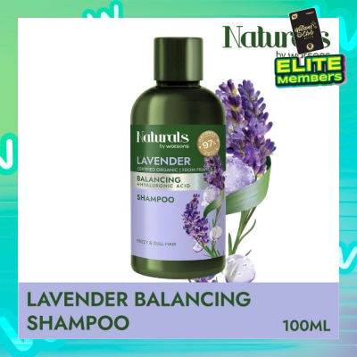 NATURALS BY WATSONS Lavender + Hyaluronic Acid Balancing Shampoo (For Frizzy & Dull Hair) 100ml