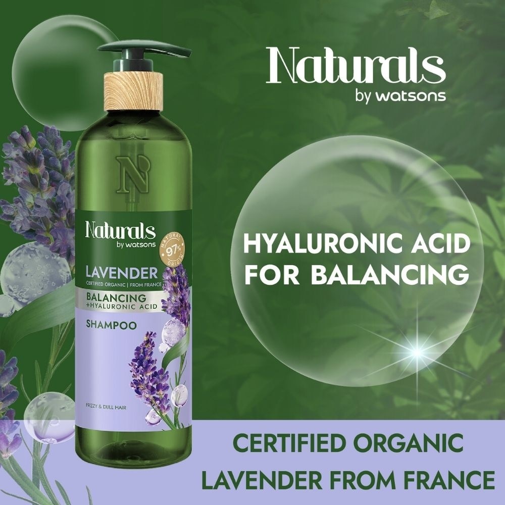 Lavender + Hyaluronic Acid Balancing Shampoo (For Frizzy & Dull Hair) 490ml