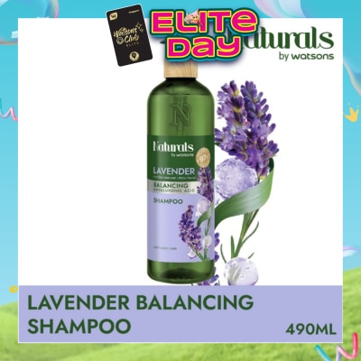 NATURALS BY WATSONS - Lavender + Hyaluronic Acid Balancing Shampoo (For Frizzy & Dull Hair) 490ml