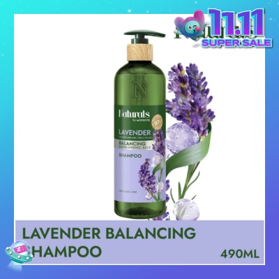 NATURALS BY WATSONS Lavender + Hyaluronic Acid Balancing Shampoo (For Frizzy & Dull Hair) 490ml