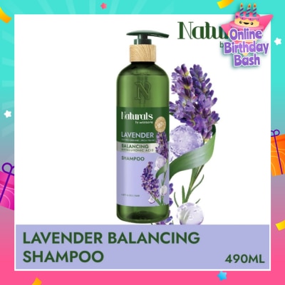 NATURALS BY WATSONS Lavender + Hyaluronic Acid Balancing Shampoo (For Frizzy & Dull Hair) 490ml