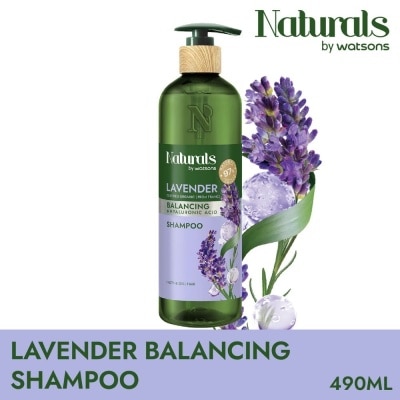 NATURALS BY WATSONS Lavender + Hyaluronic Acid Balancing Shampoo (For Frizzy & Dull Hair) 490ml