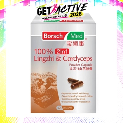 BORSCH MED - 100% 2in1 Lingzhi And Cordyceps Powder Capsule image