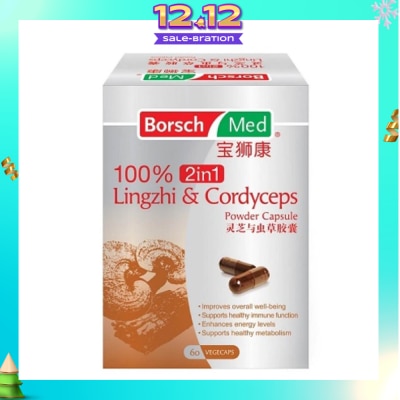 BORSCH MED 100% 2in1 Lingzhi And Cordyceps Powder Capsule