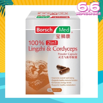 BORSCH MED 100% 2in1 Lingzhi And Cordyceps Powder Capsule