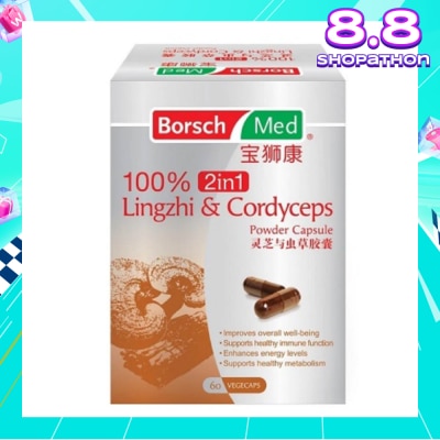 BORSCH MED 100% 2in1 Lingzhi And Cordyceps Powder Capsule