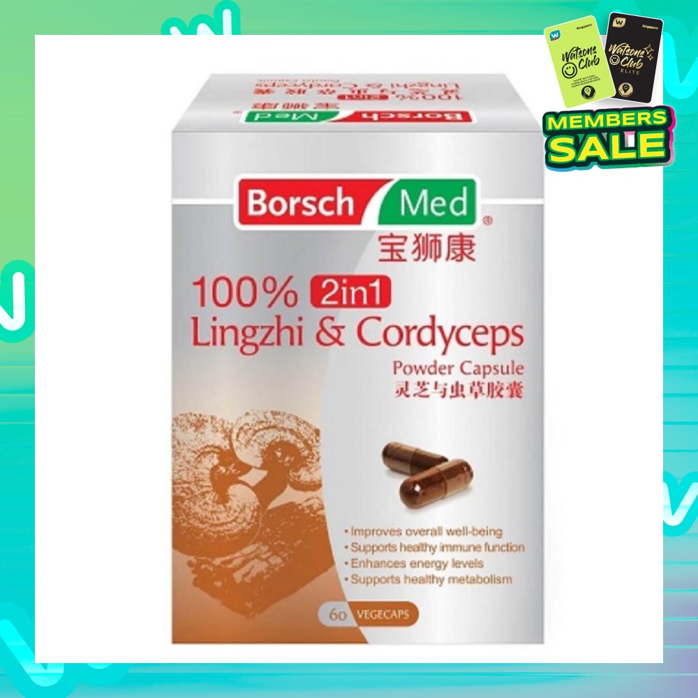 100% 2in1 Lingzhi And Cordyceps Powder Capsule