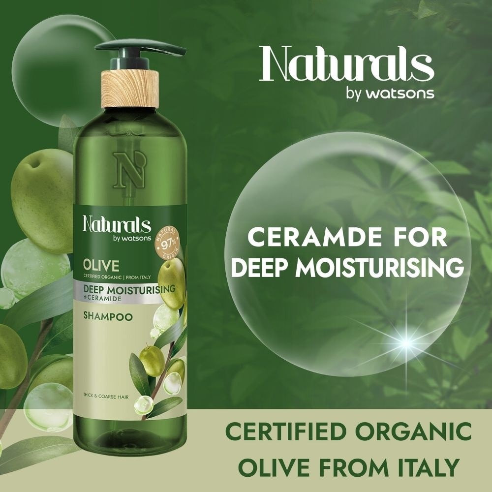 Olive + Ceramide Deep Moisturising Shampoo (For Thick & Coarse Hair) 490ml