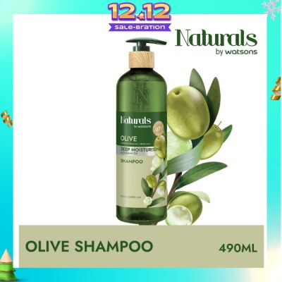 NATURALS BY WATSONS Olive + Ceramide Deep Moisturising Shampoo (For Thick & Coarse Hair) 490ml
