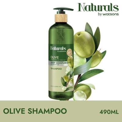 NATURALS BY WATSONS Olive + Ceramide Deep Moisturising Shampoo (For Thick & Coarse Hair) 490ml