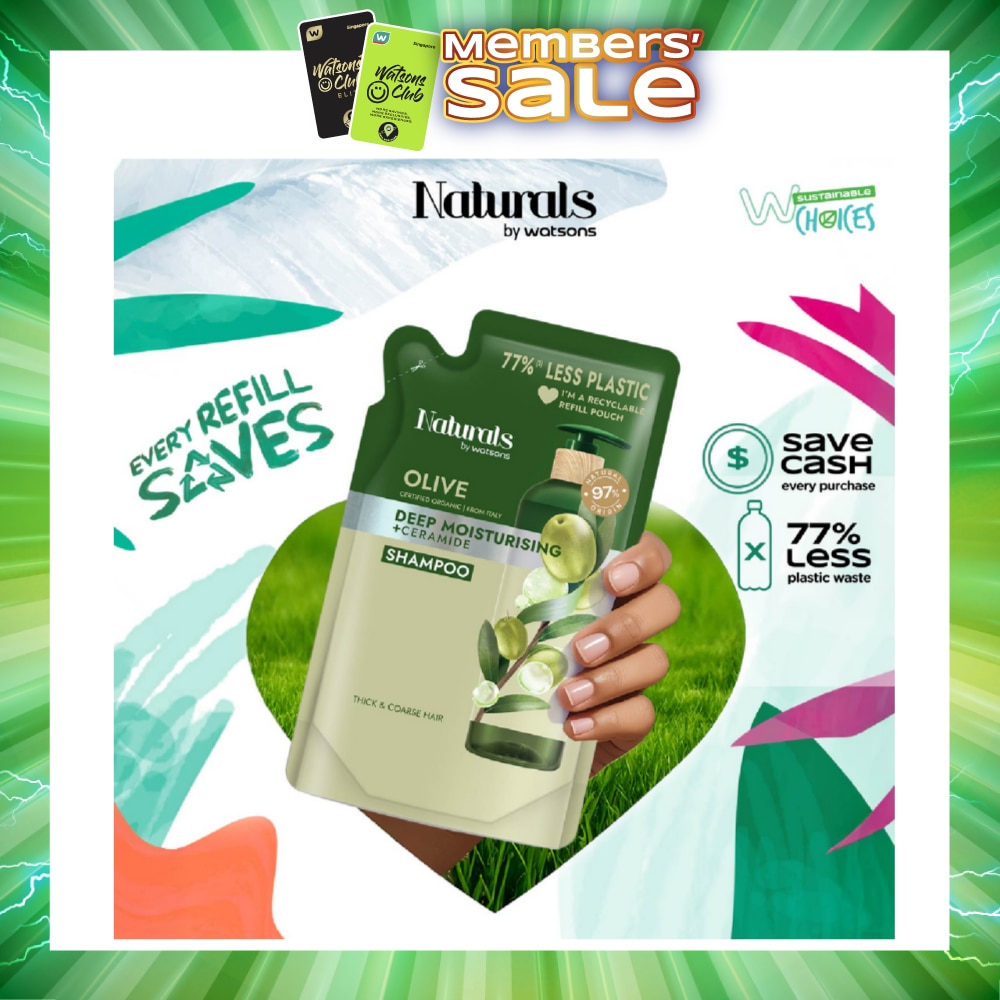 Olive + Ceramide Moisturising Shampoo Refill Pack 450ml
