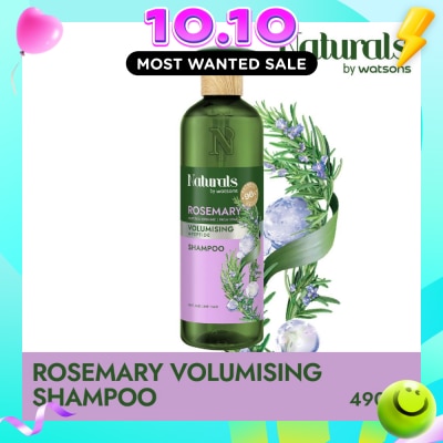 NATURALS BY WATSONS Rosemary + Peptide Volumising Shampoo (For Fine & Limp Hair) 490ml image