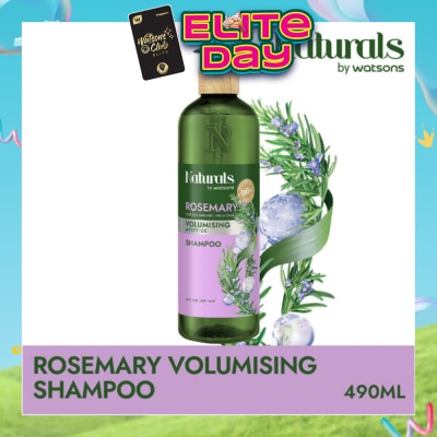 NATURALS BY WATSONS - Rosemary + Peptide Volumising Shampoo (For Fine & Limp Hair) 490ml