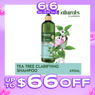 NATURALS BY WATSONS - Tea Tree + Peptide Clarifying Shampoo (For Oily & Dandruff-Prone Scalp) 490ml