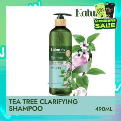 NATURALS BY WATSONS Tea Tree + Peptide Clarifying Shampoo (For Oily & Dandruff-Prone Scalp) 490ml