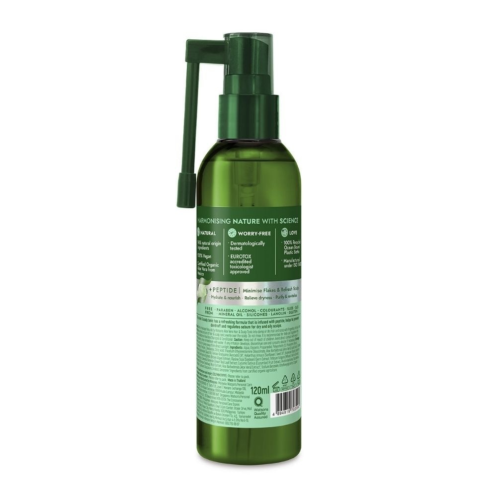 Aloe Vera + Peptide Hair & Scalp Tonic (For Dry & Dandruff-Prone Scalp) 120ml