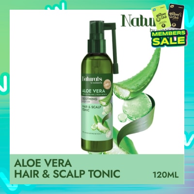 NATURALS BY WATSONS Aloe Vera + Peptide Hair & Scalp Tonic (For Dry & Dandruff-Prone Scalp) 120ml