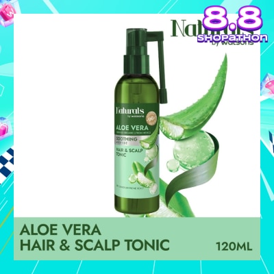NATURALS BY WATSONS Aloe Vera + Peptide Hair & Scalp Tonic (For Dry & Dandruff-Prone Scalp) 120ml