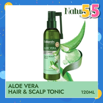 NATURALS BY WATSONS Aloe Vera + Peptide Hair & Scalp Tonic (For Dry & Dandruff-Prone Scalp) 120ml