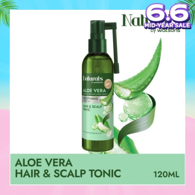 NATURALS BY WATSONS Aloe Vera + Peptide Hair & Scalp Tonic (For Dry & Dandruff-Prone Scalp) 120ml