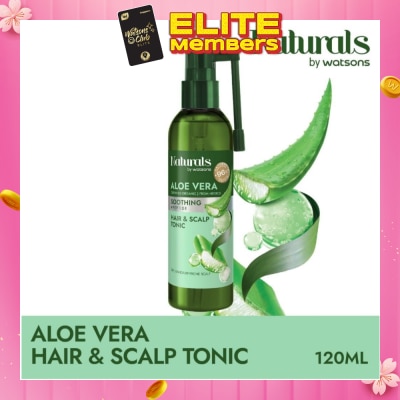 NATURALS BY WATSONS Aloe Vera + Peptide Hair & Scalp Tonic (For Dry & Dandruff-Prone Scalp) 120ml