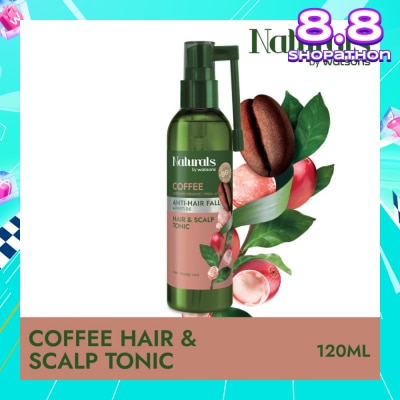NATURALS BY WATSONS Coffee + Peptide Anti-Hair Fall Hair & Scalp Tonic (For Thin & Fragile Hair) 120ml