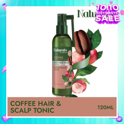 NATURALS BY WATSONS Coffee + Peptide Anti-Hair Fall Hair & Scalp Tonic (For Thin & Fragile Hair) 120ml