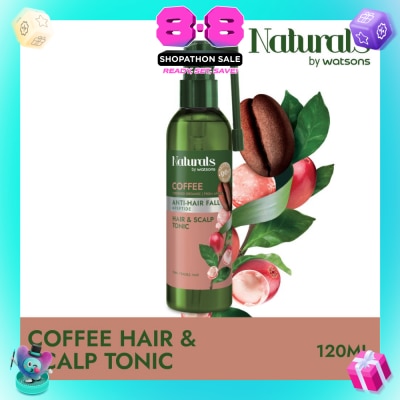NATURALS BY WATSONS - Coffee + Peptide Anti-Hair Fall Hair & Scalp Tonic (For Thin & Fragile Hair) 120ml