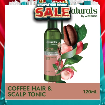NATURALS BY WATSONS - Coffee + Peptide Anti-Hair Fall Hair & Scalp Tonic (For Thin & Fragile Hair) 120ml