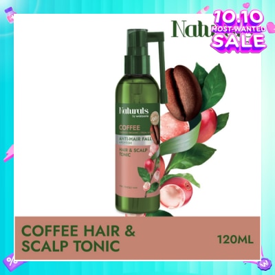 NATURALS BY WATSONS Coffee + Peptide Anti-Hair Fall Hair & Scalp Tonic (For Thin & Fragile Hair) 120ml