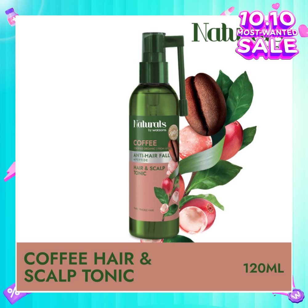 Coffee + Peptide Anti-Hair Fall Hair & Scalp Tonic (For Thin & Fragile Hair) 120ml