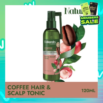 NATURALS BY WATSONS Coffee + Peptide Anti-Hair Fall Hair & Scalp Tonic (For Thin & Fragile Hair) 120ml