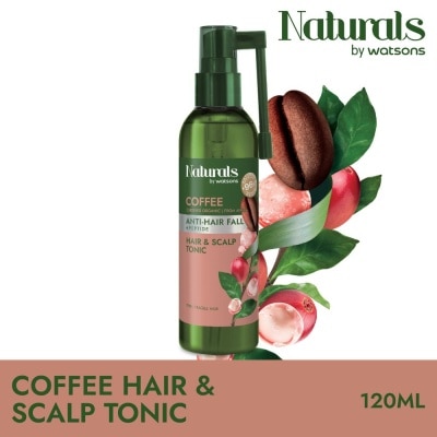 NATURALS BY WATSONS Coffee + Peptide Anti-Hair Fall Hair & Scalp Tonic (For Thin & Fragile Hair) 120ml