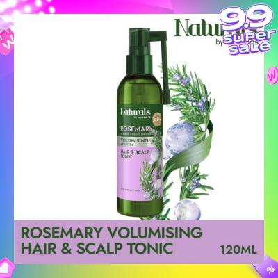 NATURALS BY WATSONS Rosemary + Peptide Volumising Hair & Scalp Tonic (For Fine & Limp Hair) 120ml