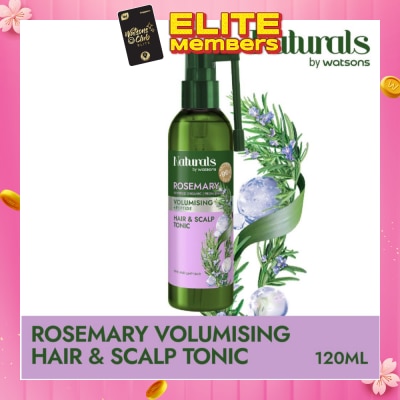 NATURALS BY WATSONS Rosemary + Peptide Volumising Hair & Scalp Tonic (For Fine & Limp Hair) 120ml