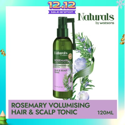 NATURALS BY WATSONS Rosemary + Peptide Volumising Hair & Scalp Tonic (For Fine & Limp Hair) 120ml
