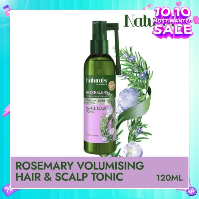 NATURALS BY WATSONS Rosemary + Peptide Volumising Hair & Scalp Tonic (For Fine & Limp Hair) 120ml