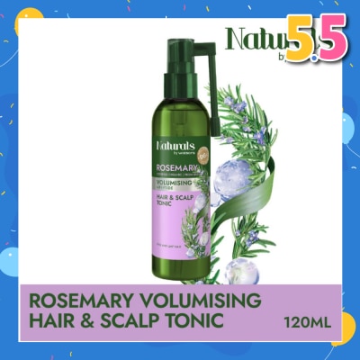 NATURALS BY WATSONS Rosemary + Peptide Volumising Hair & Scalp Tonic (For Fine & Limp Hair) 120ml