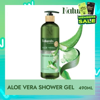 NATURALS BY WATSONS Aloe Vera + Hyaluronic Acid Soothing Shower Gel (For Sensitive Skin) 490ml