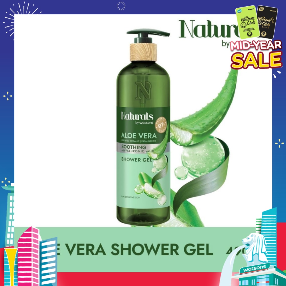 Aloe Vera + Hyaluronic Acid Soothing Shower Gel (For Sensitive Skin) 490ml