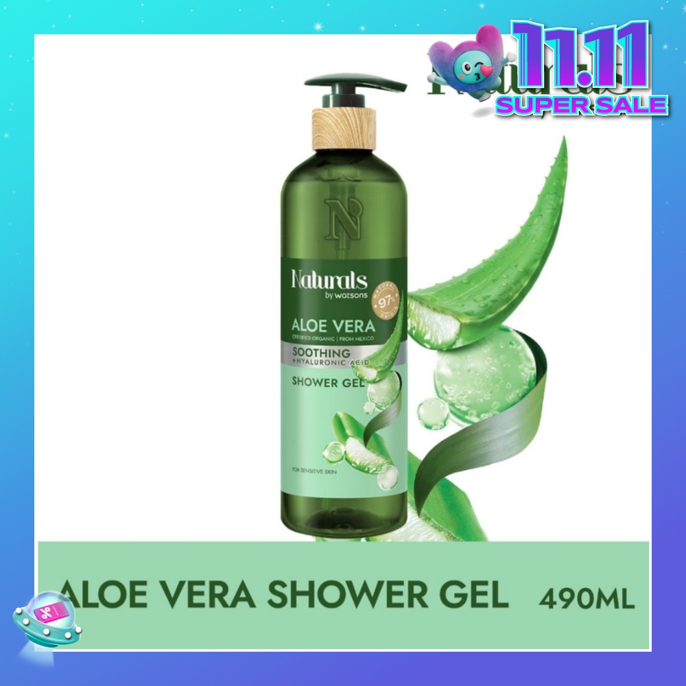 Aloe Vera + Hyaluronic Acid Soothing Shower Gel (For Sensitive Skin) 490ml