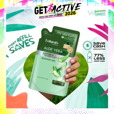 NATURALS BY WATSONS - Aloe Vera + Hyaluronic Acid Soothing Shower Gel Refill Pack 450ml image