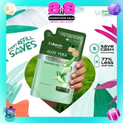 NATURALS BY WATSONS - Aloe Vera + Hyaluronic Acid Soothing Shower Gel Refill Pack 450ml