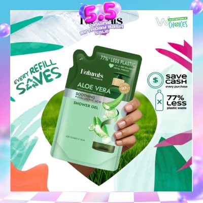 NATURALS BY WATSONS - Aloe Vera + Hyaluronic Acid Soothing Shower Gel Refill Pack 450ml