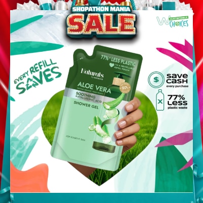 NATURALS BY WATSONS - Aloe Vera + Hyaluronic Acid Soothing Shower Gel Refill Pack 450ml