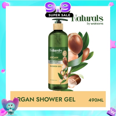 NATURALS BY WATSONS - Argan + Ceramide Repairing Shower Gel (For Sensitive Skin) 490ml image