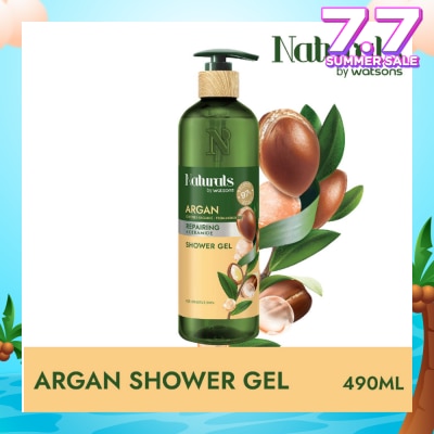 NATURALS BY WATSONS Argan + Ceramide Repairing Shower Gel (For Sensitive Skin) 490ml