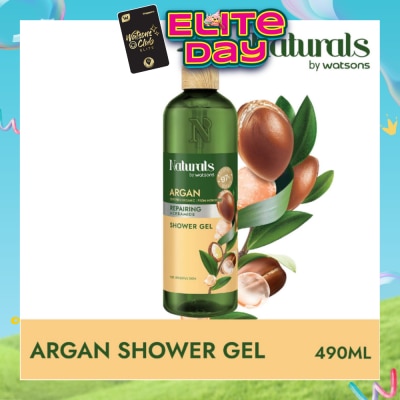 NATURALS BY WATSONS - Argan + Ceramide Repairing Shower Gel (For Sensitive Skin) 490ml