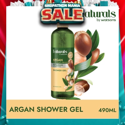 NATURALS BY WATSONS - Argan + Ceramide Repairing Shower Gel (For Sensitive Skin) 490ml