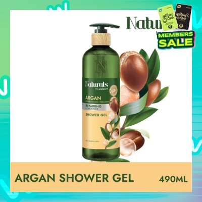 NATURALS BY WATSONS Argan + Ceramide Repairing Shower Gel (For Sensitive Skin) 490ml